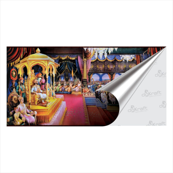 Chhatrapati Shivaji Maharaj Rajyabhishek Sparkle Laminated Photo Print (Without Frame) (VP-02) - Image 2