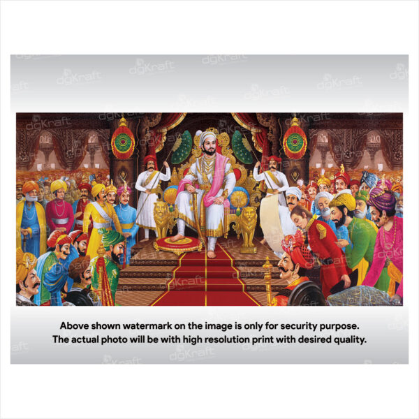 Chhatrapati Shivaji Maharaj Rajyabhishek Sparkle Laminated Photo Print (Without Frame) (VP-05)