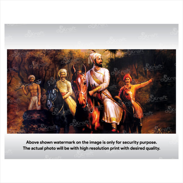 Chhatrapati Shivaji Maharaj Sparkle Laminated Photo Print (Without Frame) (VP-10)