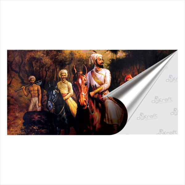 Chhatrapati Shivaji Maharaj Sparkle Laminated Photo Print (Without Frame) (VP-10) - Image 2