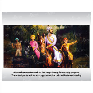 Chhatrapati Shivaji Maharaj Sparkle Laminated Photo Print (Without Frame) (VP-23)