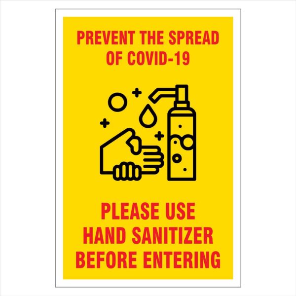 Coronavirus Poster (Covid-19 Safety Sign) - 100% Waterproof (VS-03)