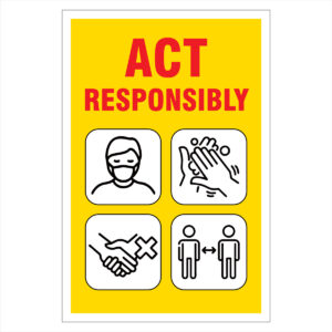 Coronavirus Poster (Covid-19 Safety Sign) - 100% Waterproof (VS-08)