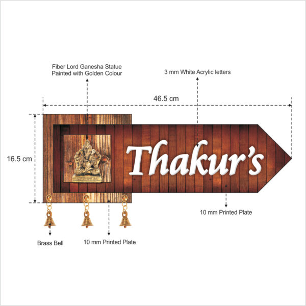 Name Plate for Home, Flat and Office - 100% Waterproof (NP-01) - Image 2