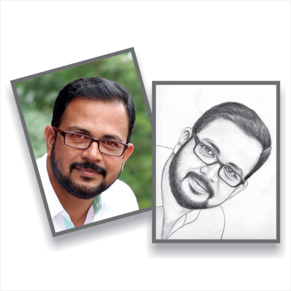 Handmade Pencil Photo Sketch - A4 Size